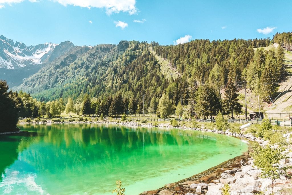 Lago di Valbione durante l'estate
