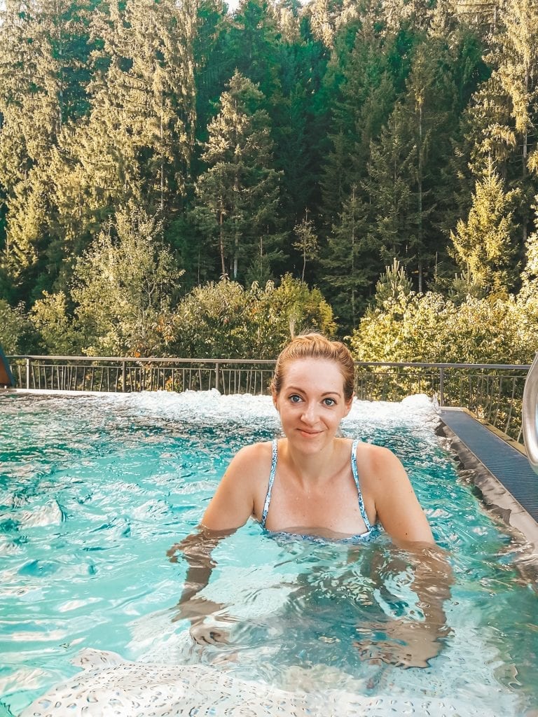 piscina panoramica Naturhotel Die Waldruhe