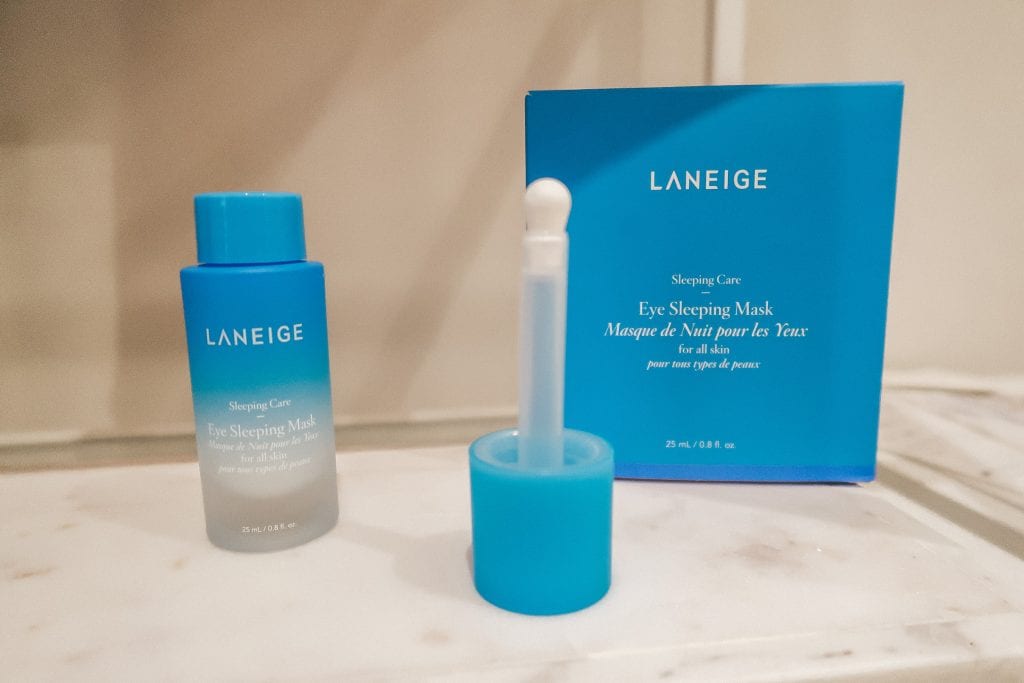 confezione ed applicatore di eue sleeping mask di laneige