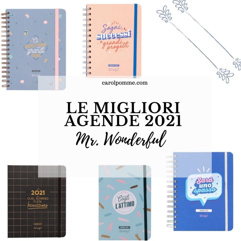 migliori agende 2021 mr. wonderful